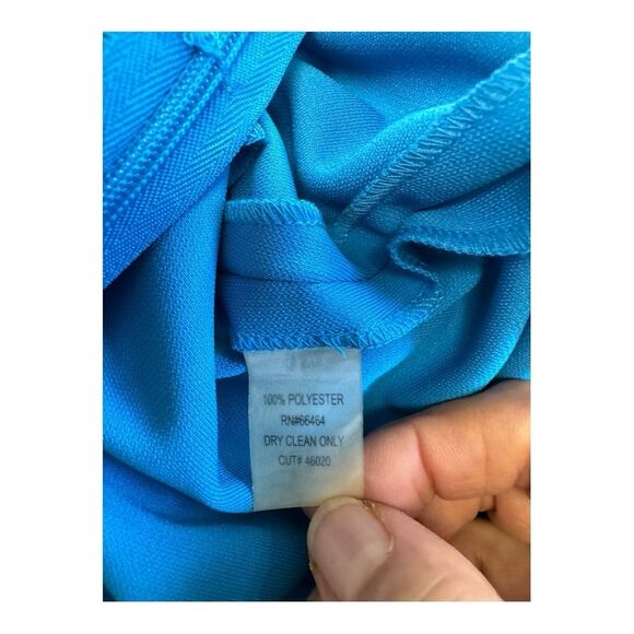 Teal Blue Sleeveless Midi Dress High Low Hem Casual - Picture 5 of 9